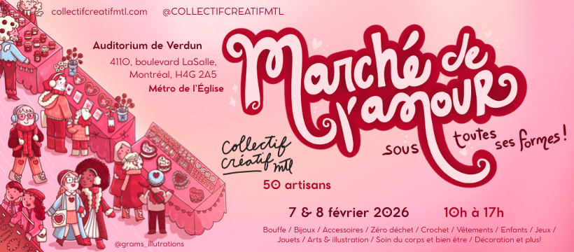 Marché de l'amour- saint-valentin - créateurs Verdun